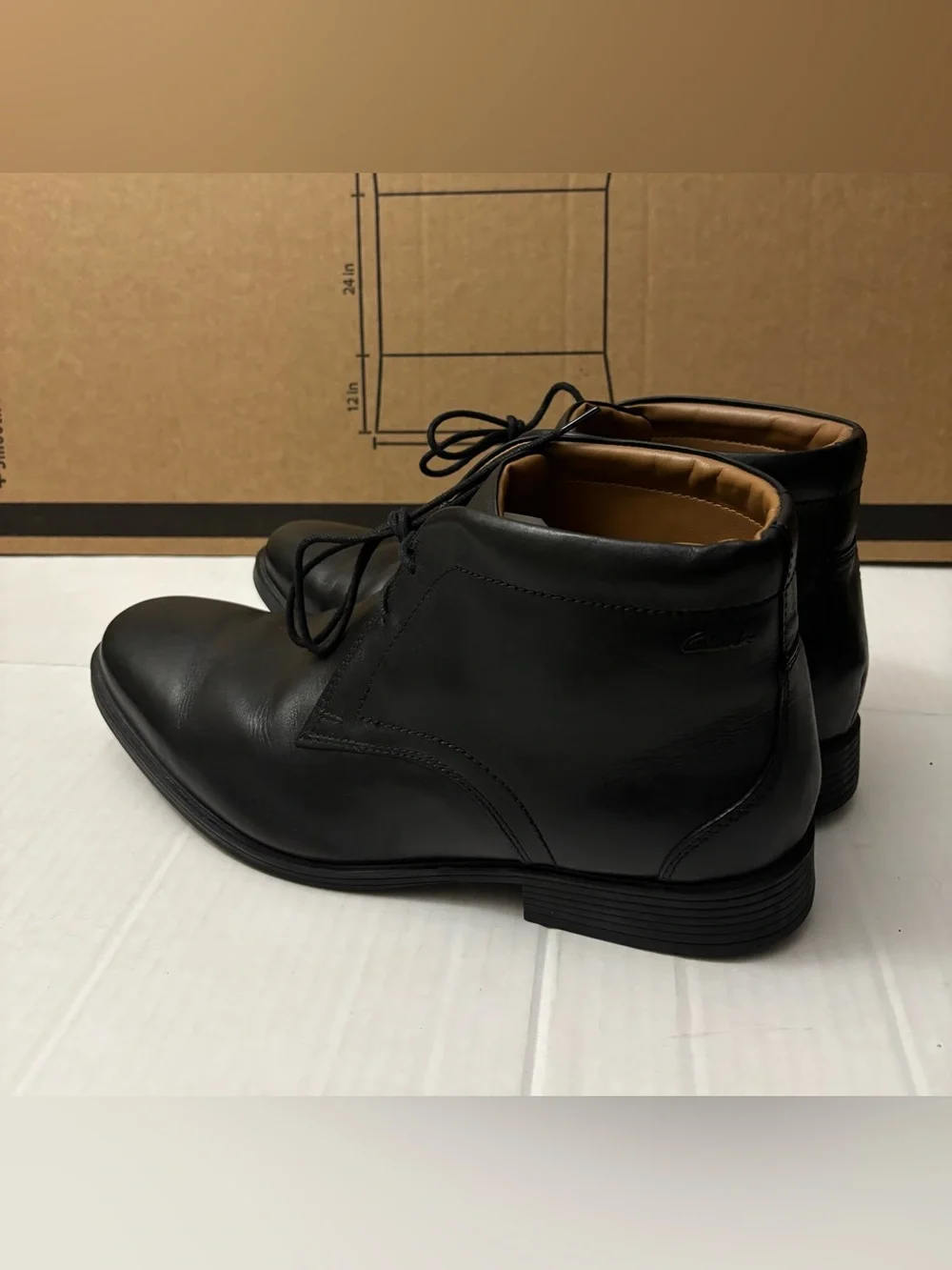 Clarks sleek leather